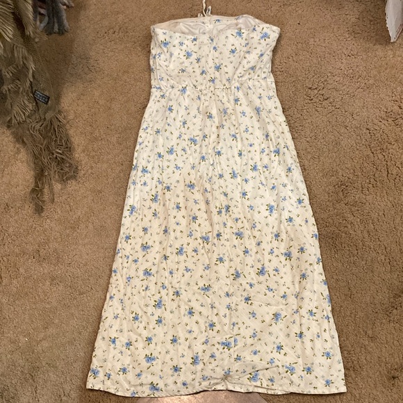 Wild fable Cream Strapless Sundress for Casual Resort Wear Size 6 - Picture 2 of 4